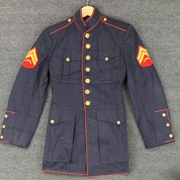 U.S. Army Other - Vintage USMC Dress Blue Coat Mens Corporal
